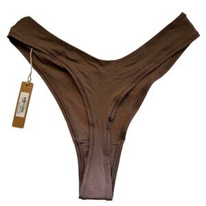 SKIMS Kim Kardashian Dipped Thong Panty Umber Brown PN-DTH-2027 Women's Size 3X